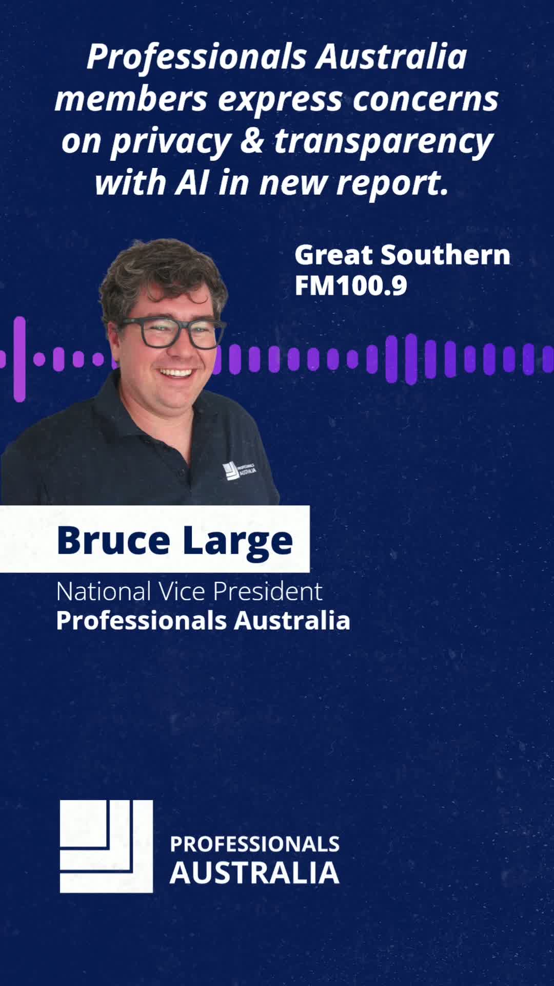 Bruce Large speaking about AI at work